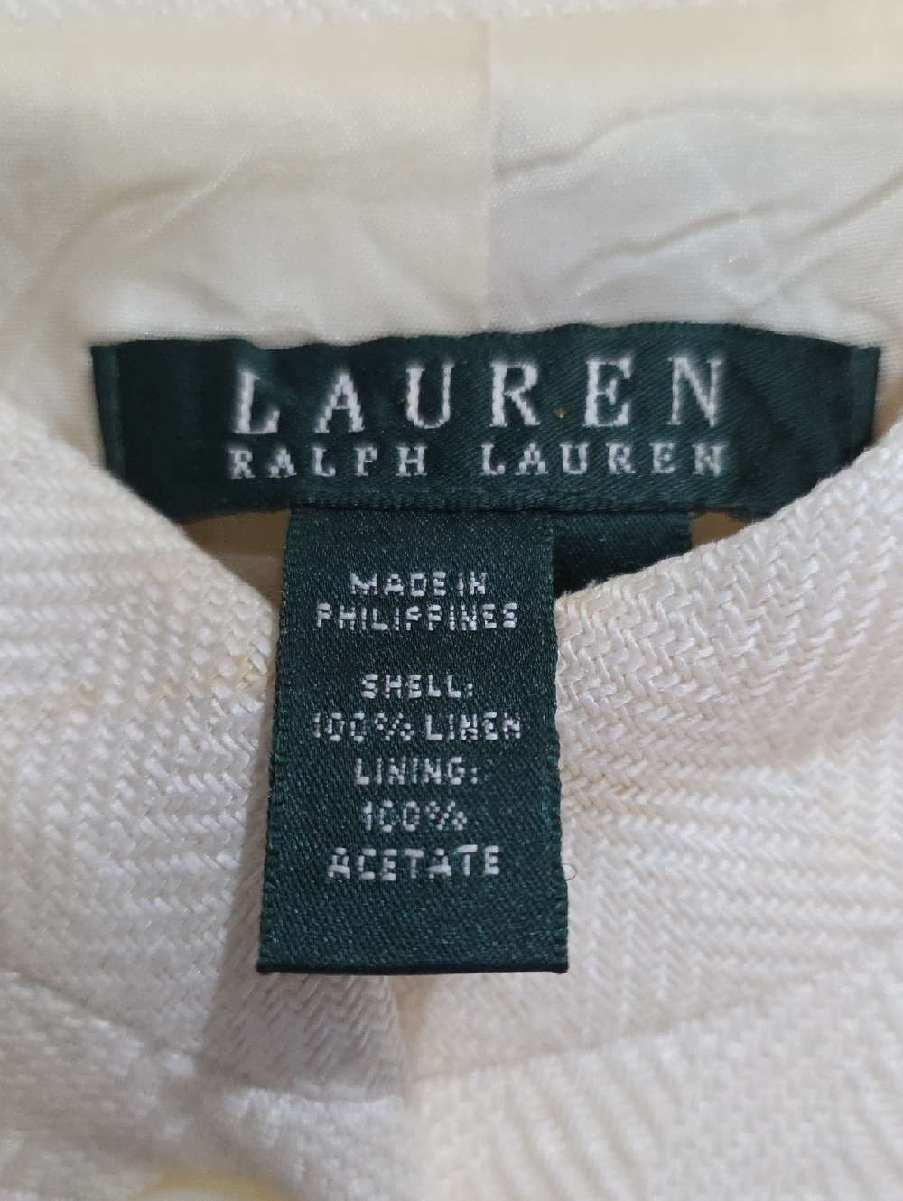 Lauren RL Linen Women's Cream Button-Front Jacket Size 14 W - Picture 3 of 11